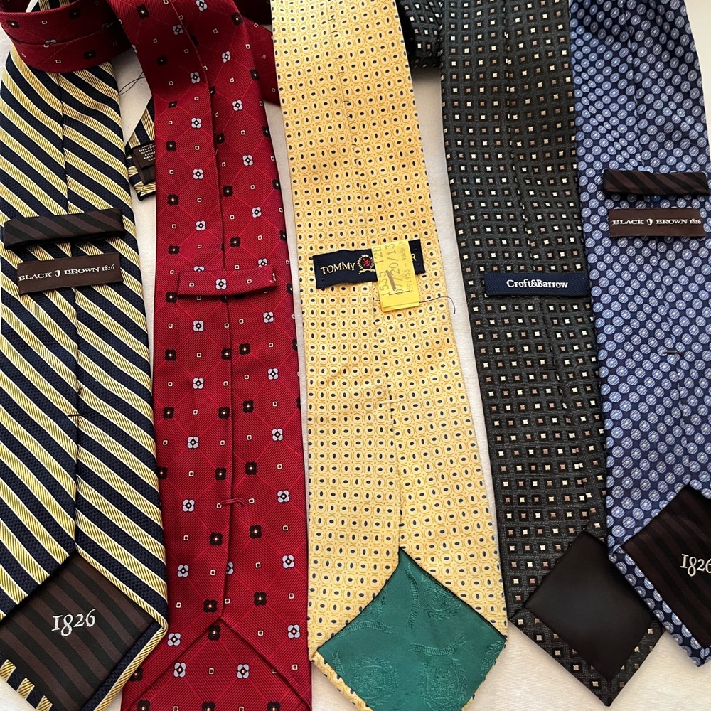 Tommy Hilfiger, Black and Brown ties and others